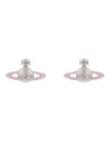 Women's Small Neo Bas Relief Earrings Platinum Vintage Rose - VIVIENNE WESTWOOD - BALAAN 1