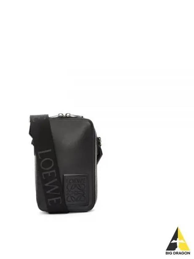 Vertical Pocket Calfskin Cross Bag Black - LOEWE - BALAAN 2