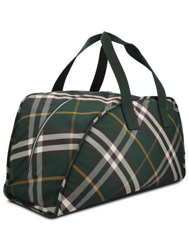 Shield Check Pattern Large Duffel Bag Green - BURBERRY - BALAAN 5