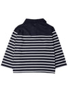 Stripe Half Zip-Up Sweatshirt Navy - BARBOUR - BALAAN 3