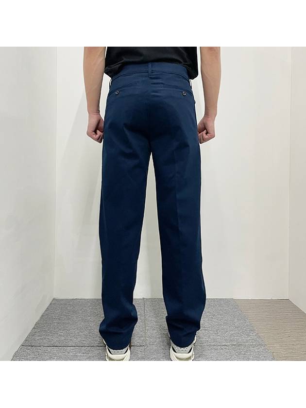 Cotton Chino Straight Pants Blue - AMI - BALAAN 5