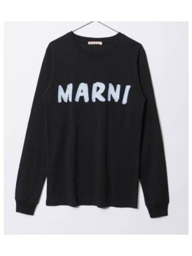 Logo Long Sleeve T-Shirt Black - MARNI - BALAAN 2