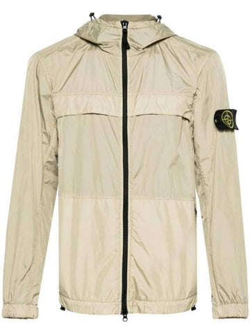 Garment Dyed Crinkle Reps R-Nylon Windbreaker Sand - STONE ISLAND - BALAAN 1