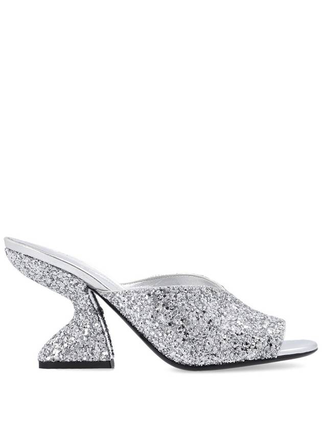 Salvatore Women's Sansu Heel Mule Silver - SALVATORE FERRAGAMO - BALAAN 3