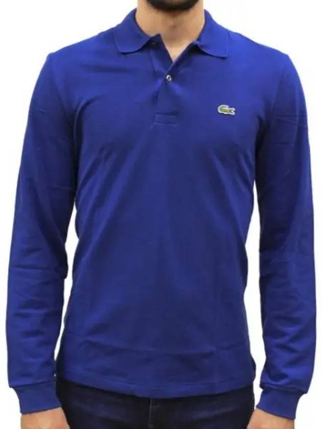 Classic Long Sleeve Polo Shirt Blue - LACOSTE - BALAAN 2