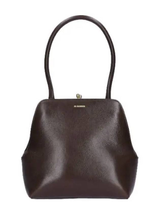 Small Goji Frame Tote Bag Dark Brown Handbag - JIL SANDER - BALAAN 1