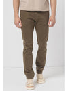 Slim Fit Stretch Cotton Satin Chino Straight Pants Open Green - HUGO BOSS - BALAAN 2