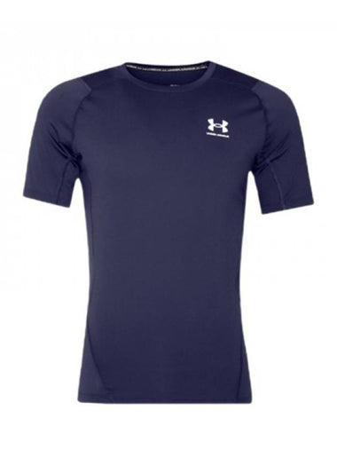 Men's Heart Gear Compression Short Sleeve T-Shirt Navy - UNDER ARMOUR - BALAAN 1