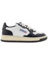 Medalist Leather Low Top Sneakers White Black - AUTRY - BALAAN 3