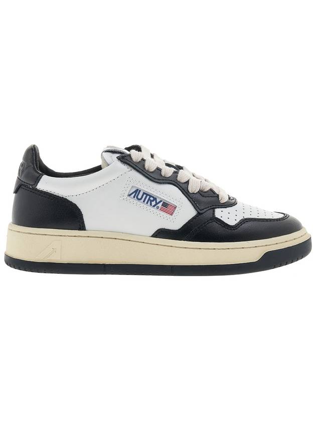 Medalist Leather Low Top Sneakers White Black - AUTRY - BALAAN 3