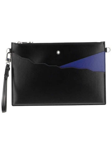 Shiny two color closure clutch bag black - MONTBLANC - BALAAN 1