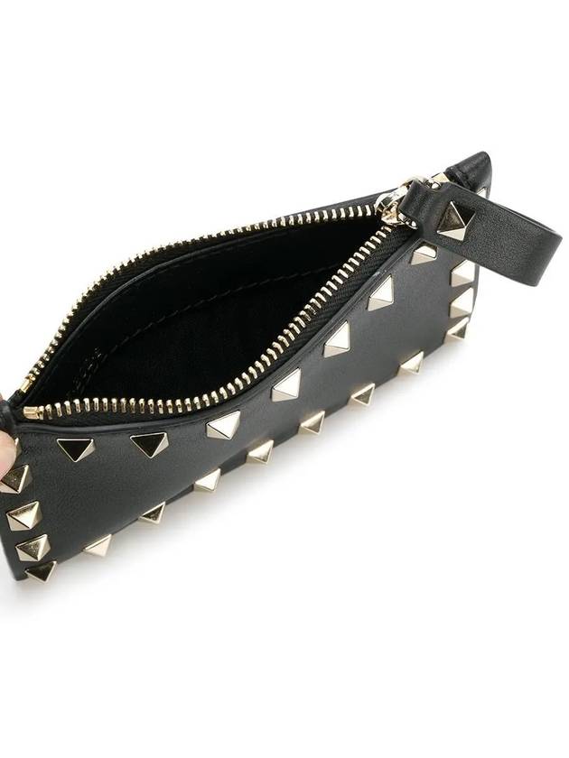 Rockstud Card Wallet Black - VALENTINO - BALAAN 4