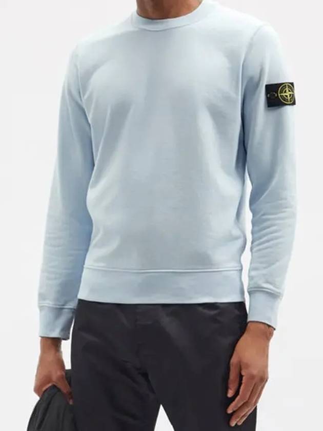 Men's Wappen Patch Sweatshirt Light Sky Blue - STONE ISLAND - BALAAN 3