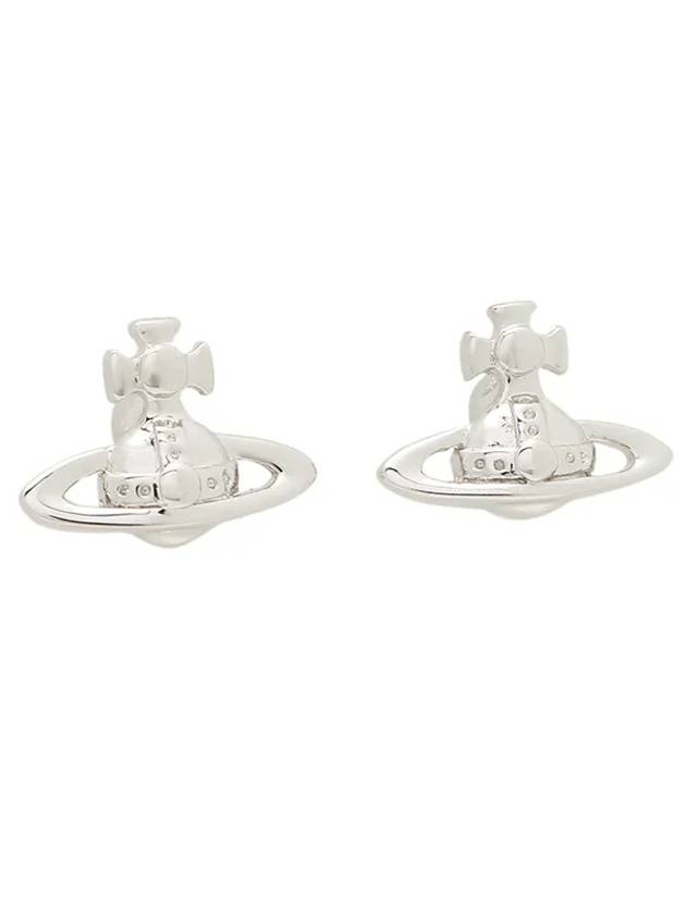 Lorelei Stud Brass Earrings Silver - VIVIENNE WESTWOOD - BALAAN.