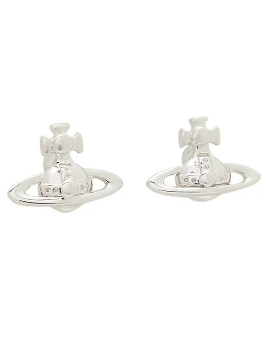 Lorelei Stud Brass Earrings Silver - VIVIENNE WESTWOOD - BALAAN.