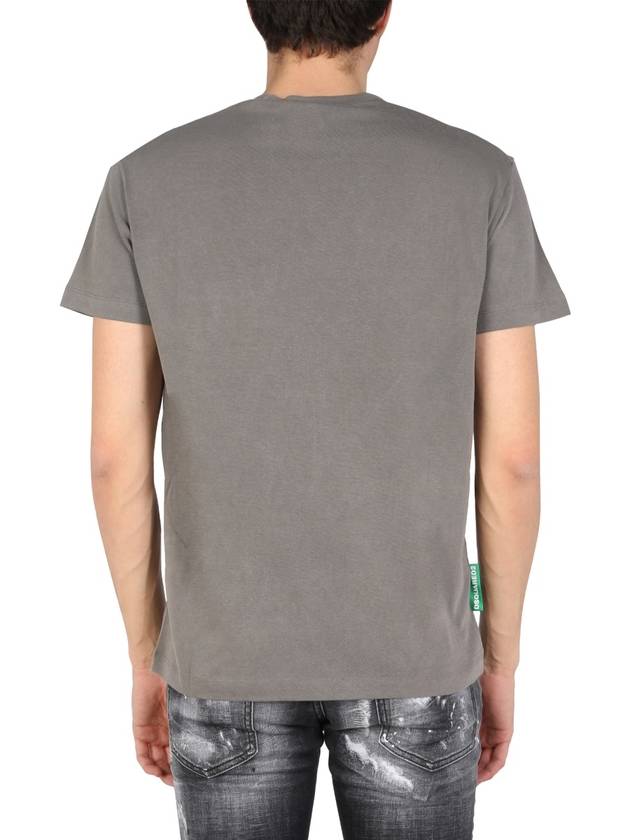 Men's One Life Logo Short Sleeve T-Shirt Gray - DSQUARED2 - BALAAN 4