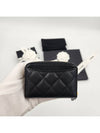 Classic Zipped Coin Purse Grained Calfskin & Gold Black - CHANEL - BALAAN 3