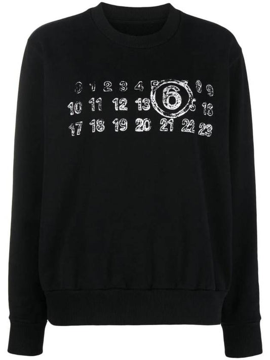 Number Print Sweatshirt Black - MAISON MARGIELA - BALAAN 1