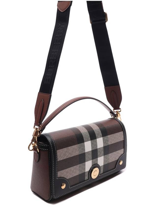 Note Leather Cross Bag Brown - BURBERRY - BALAAN 4