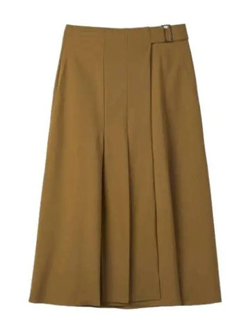 Spiro Pleated Wrap Skirt Mustard SPIROSNW989MUSTARD - STUDIO NICHOLSON - BALAAN 1