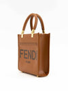 Soft Leather Mini Bag Brown - FENDI - BALAAN 4