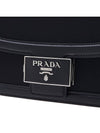 emblem buckle nylon cross bag black - PRADA - 8