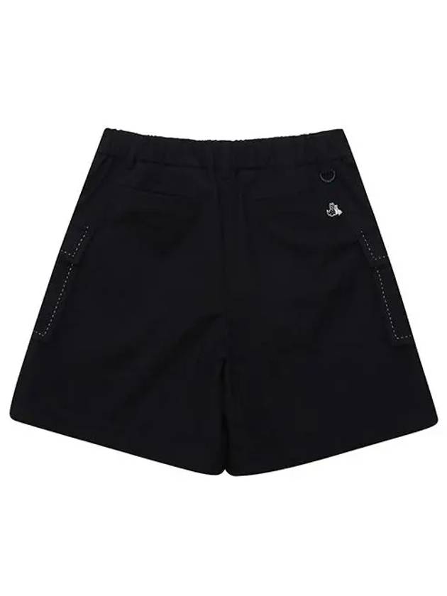 Cargo A-line shorts part 4 5703LZWCNAVY - BLACK&WHITE - BALAAN 2