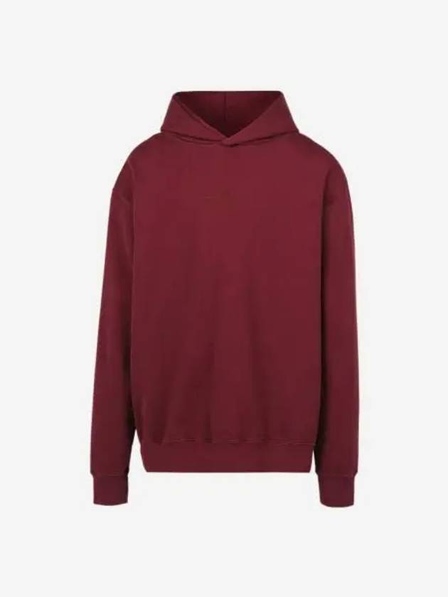 Men's Embroidered Logo Cotton Oversized Hood Bordeaux - MAISON MARGIELA - BALAAN 2