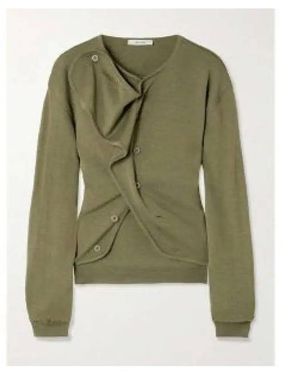 Trompe L'Oeil Cardigan Light Olive - LEMAIRE - BALAAN 2