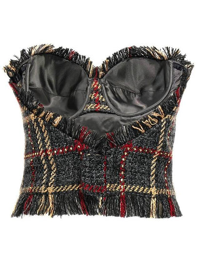 Giuseppe Di Morabito Check Bustier Top - GIUSEPPE DI MORABITO - BALAAN 2