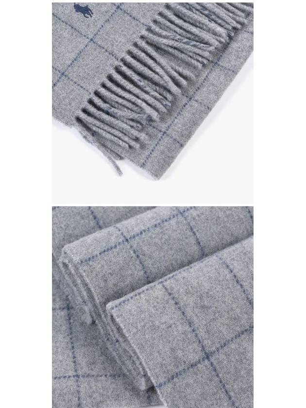 Reversible Check Muffler Grey - POLO RALPH LAUREN - BALAAN 4