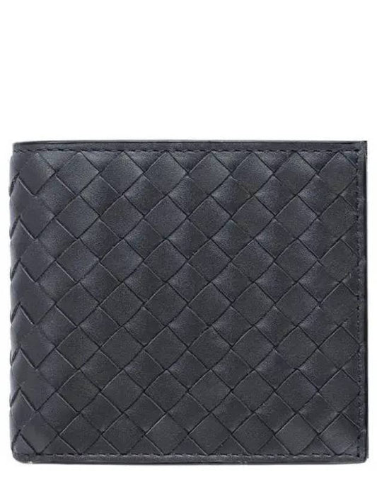 Intrecciato Weaving Half Wallet Dark Grey - BOTTEGA VENETA - BALAAN 2