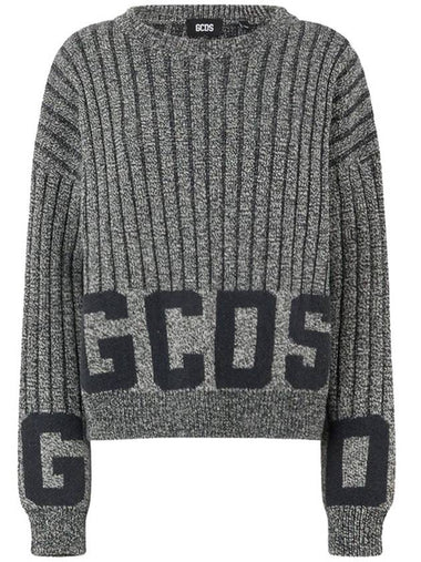 Gcds Ribbed Low Logo Sweater Clothing - GCDS - BALAAN 1