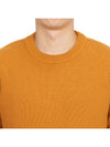 Logo Patch Crew Neck Wool Knit Top Orange - STONE ISLAND - BALAAN 7