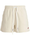 Women's Logo Sweatshirt Tennis Shorts Beige - AUTRY - BALAAN 1