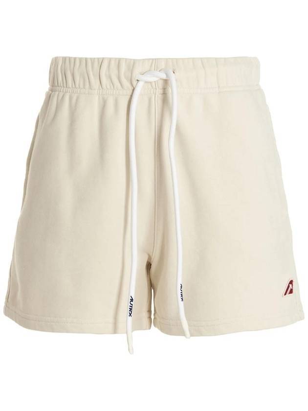 WoMen's Logo Sweatshirt Tennis Shorts Beige - AUTRY - BALAAN 1