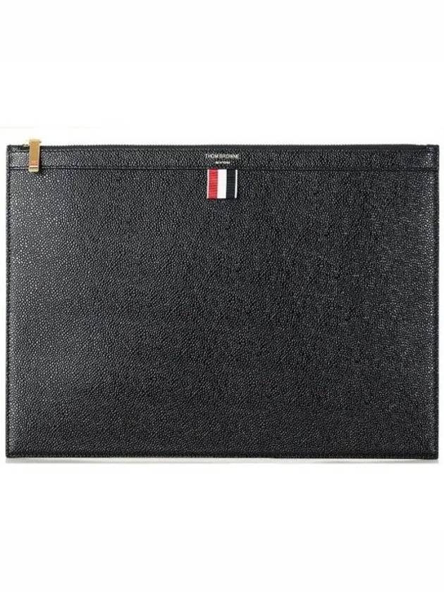 Medium Document Holder Clutch Bag Black - THOM BROWNE - BALAAN 2