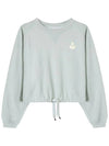 Margo Logo Crop Sweatshirt Light Blue - ISABEL MARANT - BALAAN 1