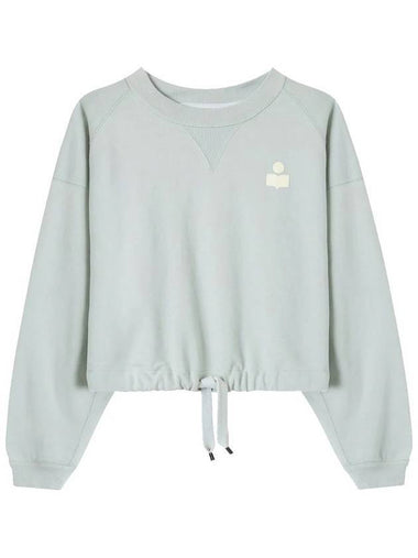 Margo Logo Crop Sweatshirt Light Blue - ISABEL MARANT - BALAAN 1