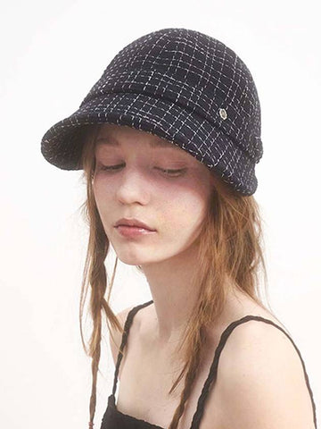 Summer Tweed Ball Cap Black - BROWN HAT - BALAAN 1