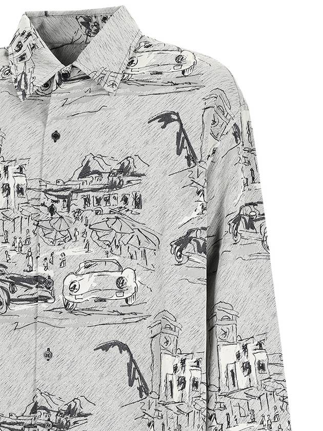 Capri Cass Print Long Sleeve Shirt Gray - JACQUEMUS - BALAAN 4