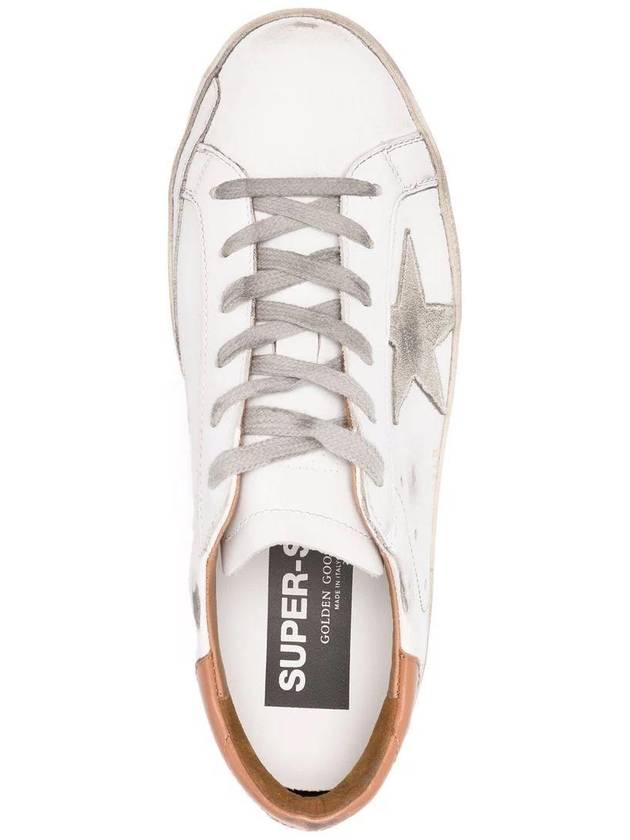 SUPER-STAR LEATHER UPPER AND HEEL SUEDE STAR AND HEEL - GOLDEN GOOSE - BALAAN 4