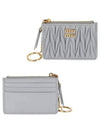 Matelasse zipper card wallet Perla - MIU MIU - BALAAN 2