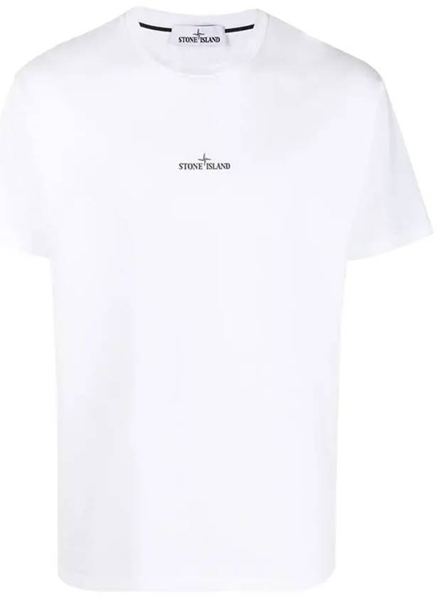 Marble Back Logo Short Sleeve T-Shirt White - STONE ISLAND - BALAAN 2