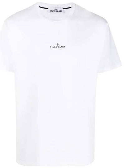 Marble Back Logo Short Sleeve T-Shirt White - STONE ISLAND - BALAAN 2