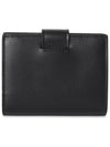 Small Leather Half Wallet Black - PRADA - BALAAN 3