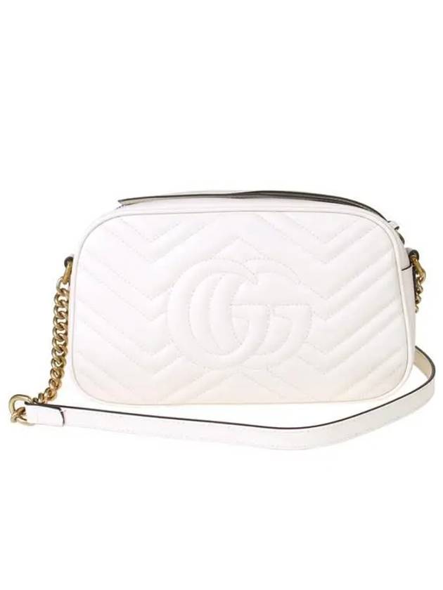 GG Marmont Matelasse Small Chain Shoulder Bag White - GUCCI - BALAAN 5