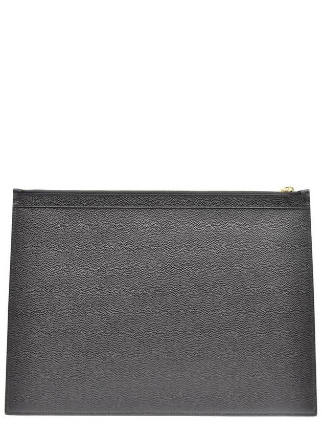 Medium Document Holder Clutch Bag Black - THOM BROWNE - BALAAN 4