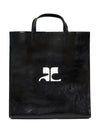 Heritage Leather Tote Bag Black - COURREGES - BALAAN 2