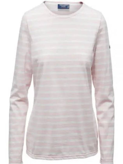 Minquiers Modern Stripe Long Sleeve T-Shirt Rose Doux Neige - SAINT JAMES - BALAAN 2